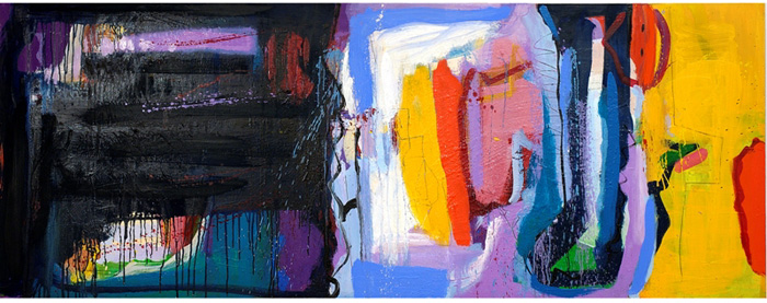 2.Talks II 2006 oil on canvas 200x75
